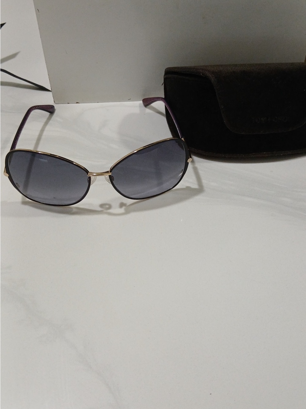 Women’s Purple Frame Sunglasses with Gradient Gray Lenses